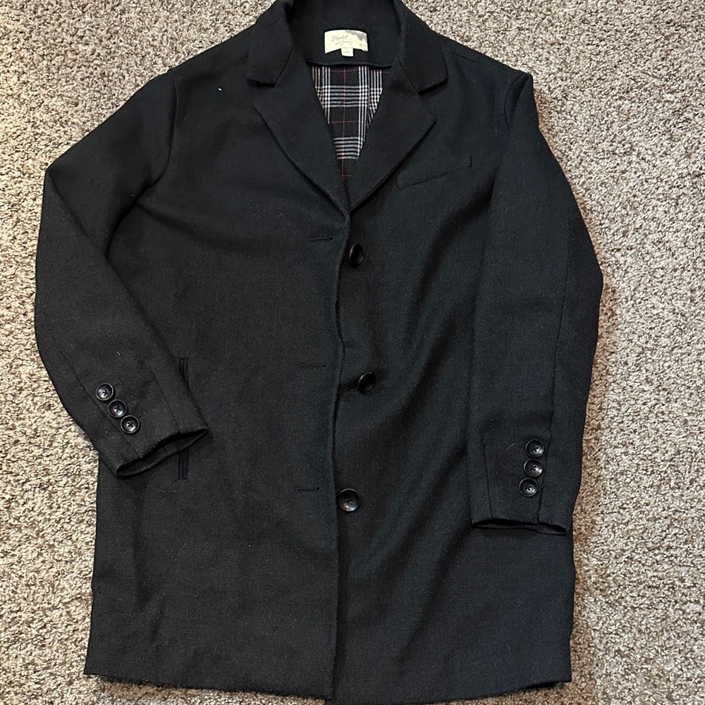 Elizabeth and James Black Trench Coat